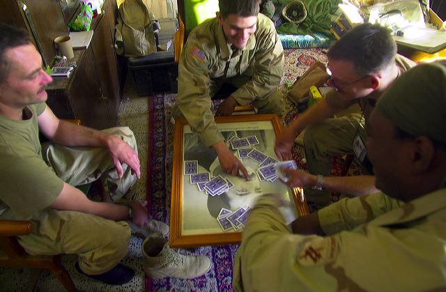 Soldiers not working.-Photographs of soldiers resting, playing and eating-William E. Thompson